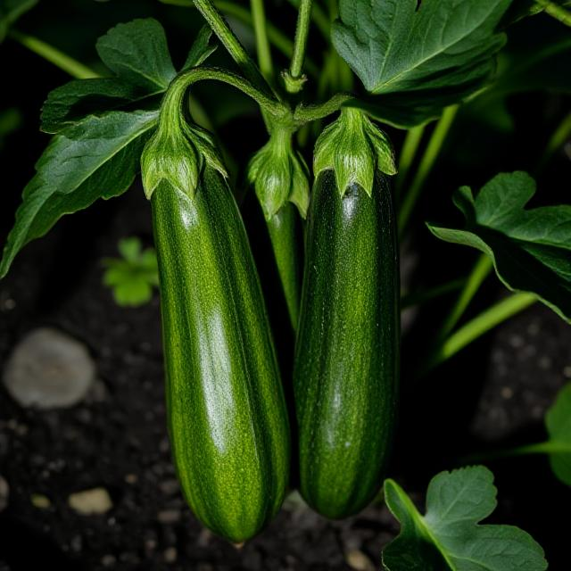 x3 Courgette Midnight Vegetable Plant 10.5cm (GLASSHOUSE READY)