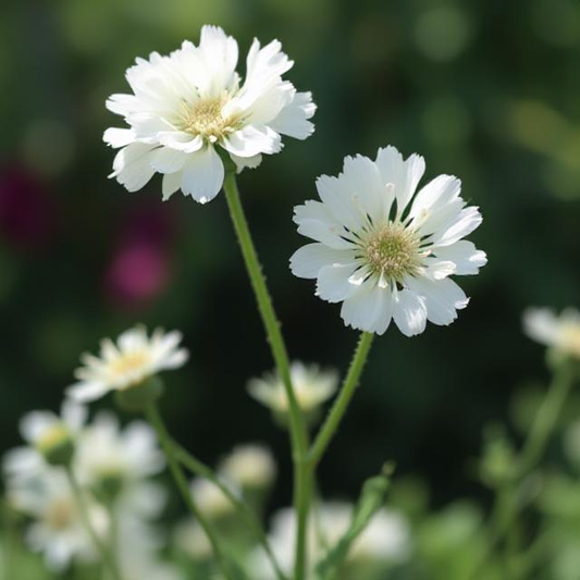 x2 Scabiosa Flutter Pure White 13cm/1 Litre